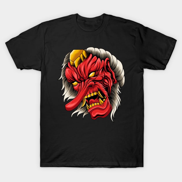 Japanese Demon Tengu T-Shirt by Marciano Graphic